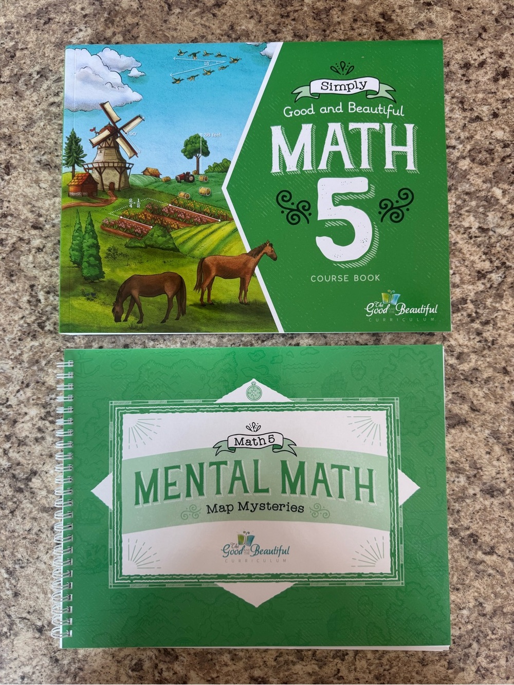 The Good and the Beautiful Math 5 Course Book + Mental Math Mysteries Set